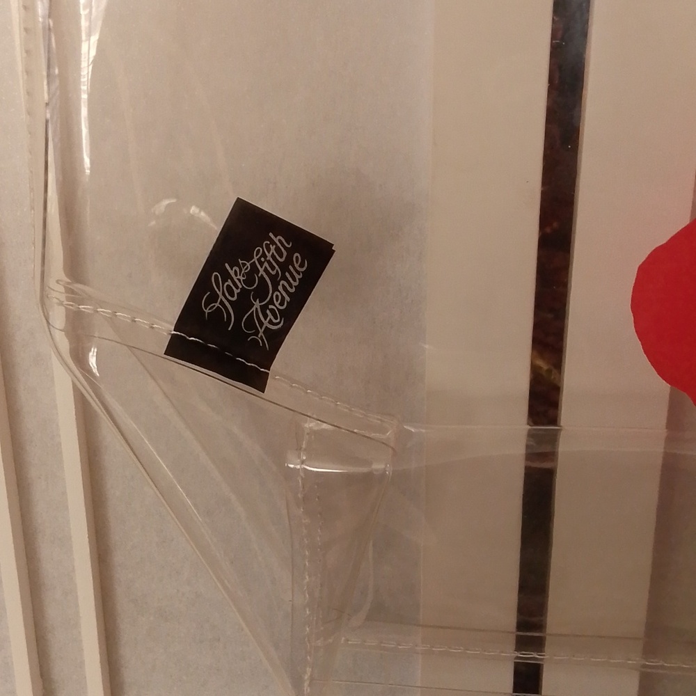 Saks Fifth Ave Clear Plastic Lips Tote - Picture 3 of 4